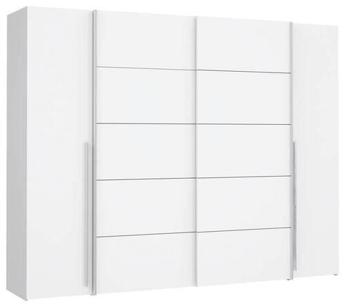 Kleiderschrank B: 270 cm Narago Weiß - Weiß, MODERN, Holzwerkstoff/Kunststoff (270/210/61cm) - MID.YOU