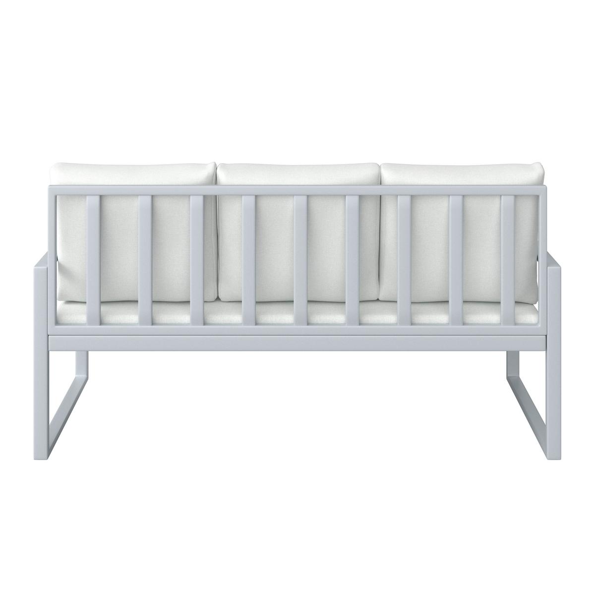 Terasová sedacia súprava ARIELLA - farba akácie/svetlosivá, Modern, kov/drevo (160/88/65cm) - Bessagi Garden