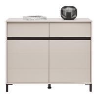 Komód Marron - kasmírszínű/fekete, Basics, faalapú anyag (106/90/40cm)