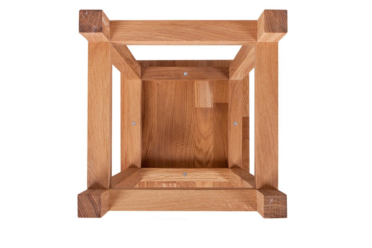 Gartenhocker Eichefarben Geölt - Eichefarben, Basics, Holz (30/60/30cm) - Gardenson