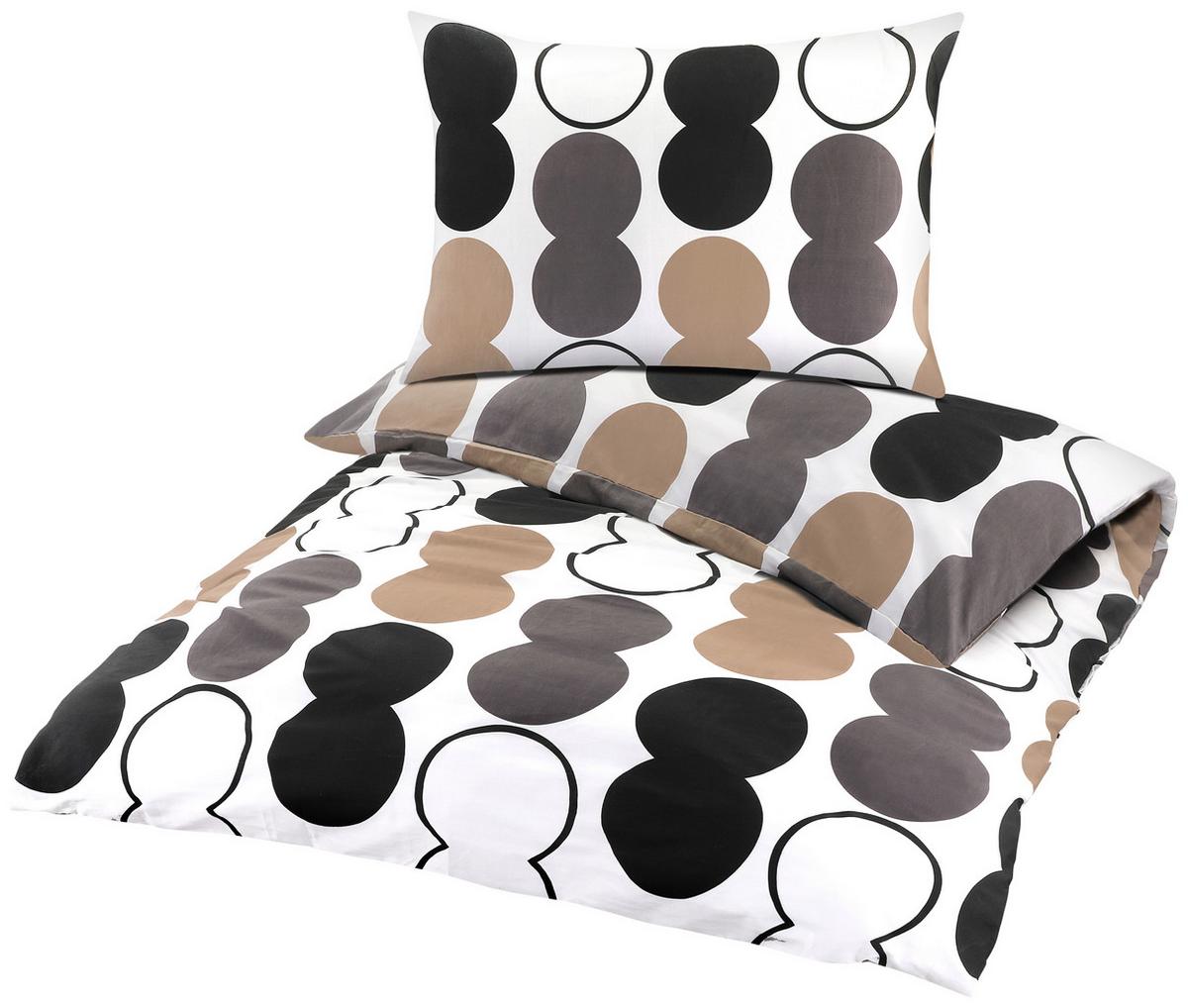 Ágyneműhuzat-garnitúra Fiona - bézs/fekete, Modern, textil - Luca Bessoni