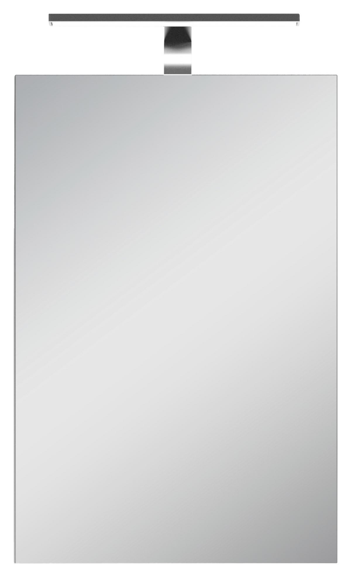 Spiegelschrank Spree Mit Led 1 Tür Bxhxt 40x60x20 Cm Weiß - Weiß, MODERN, Glas/Holzwerkstoff (40/60/20cm) - MID.YOU