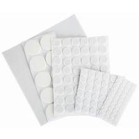 Filzgleiter-Set 20x20 cm 131-tlg, Weiß selbstklebend - Weiß, KONVENTIONELL, Kunststoff/Textil