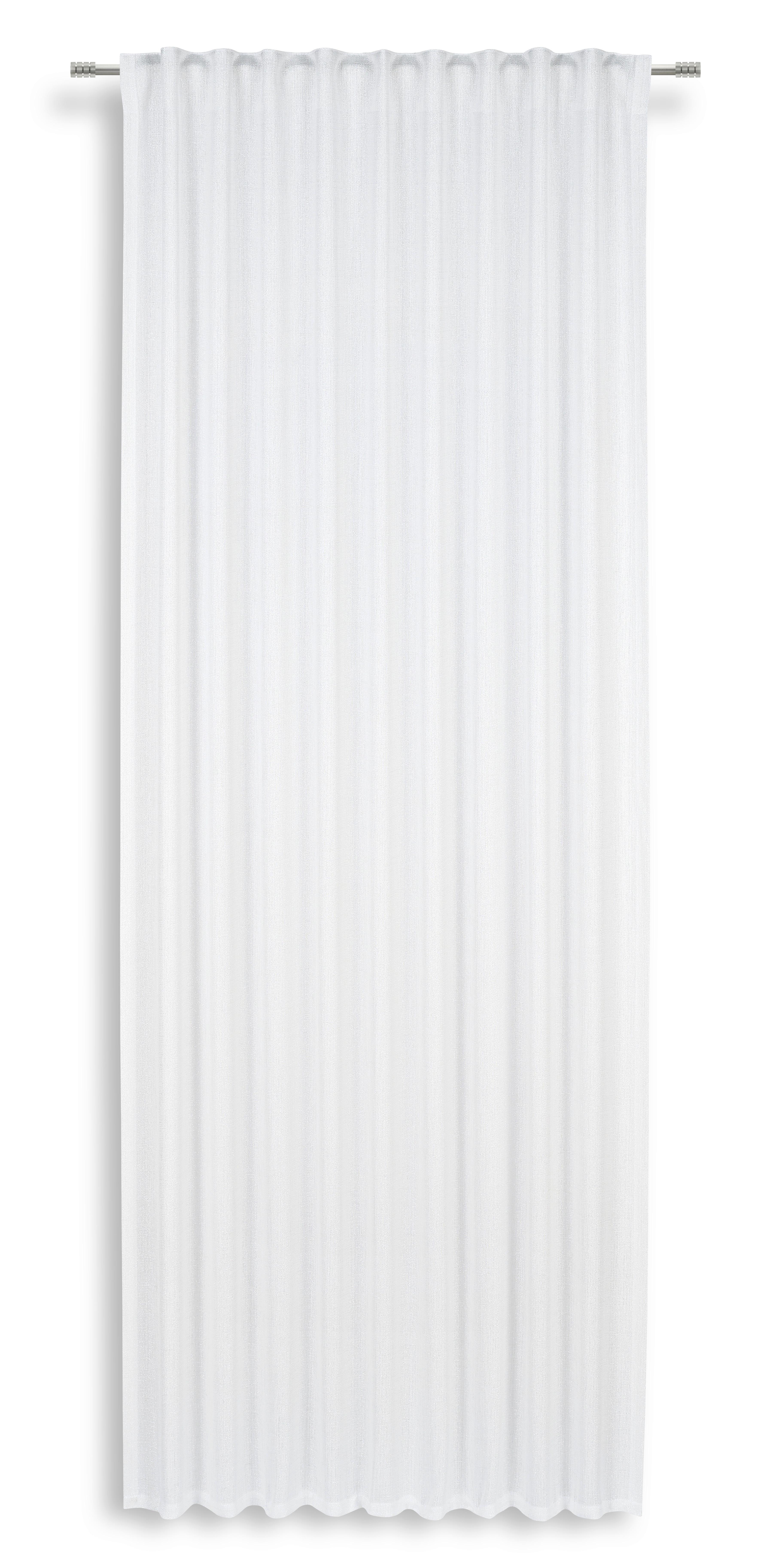 Vorhang mit Band Felicia 140x245 cm Weiß - Weiß, MODERN, Textil (140/245cm) - Luca Bessoni
