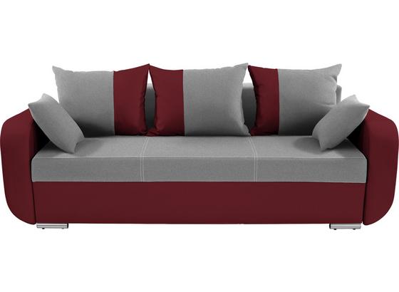 Dreisitzer-sofa Faro - Chromfarben/Weinrot, KONVENTIONELL, Holz/Textil (225/90/92cm) Dreisitzer-sofa Faro - Chromfarben/Weinrot, KONVENTIONELL, Holz/Textil (225/90/92cm)