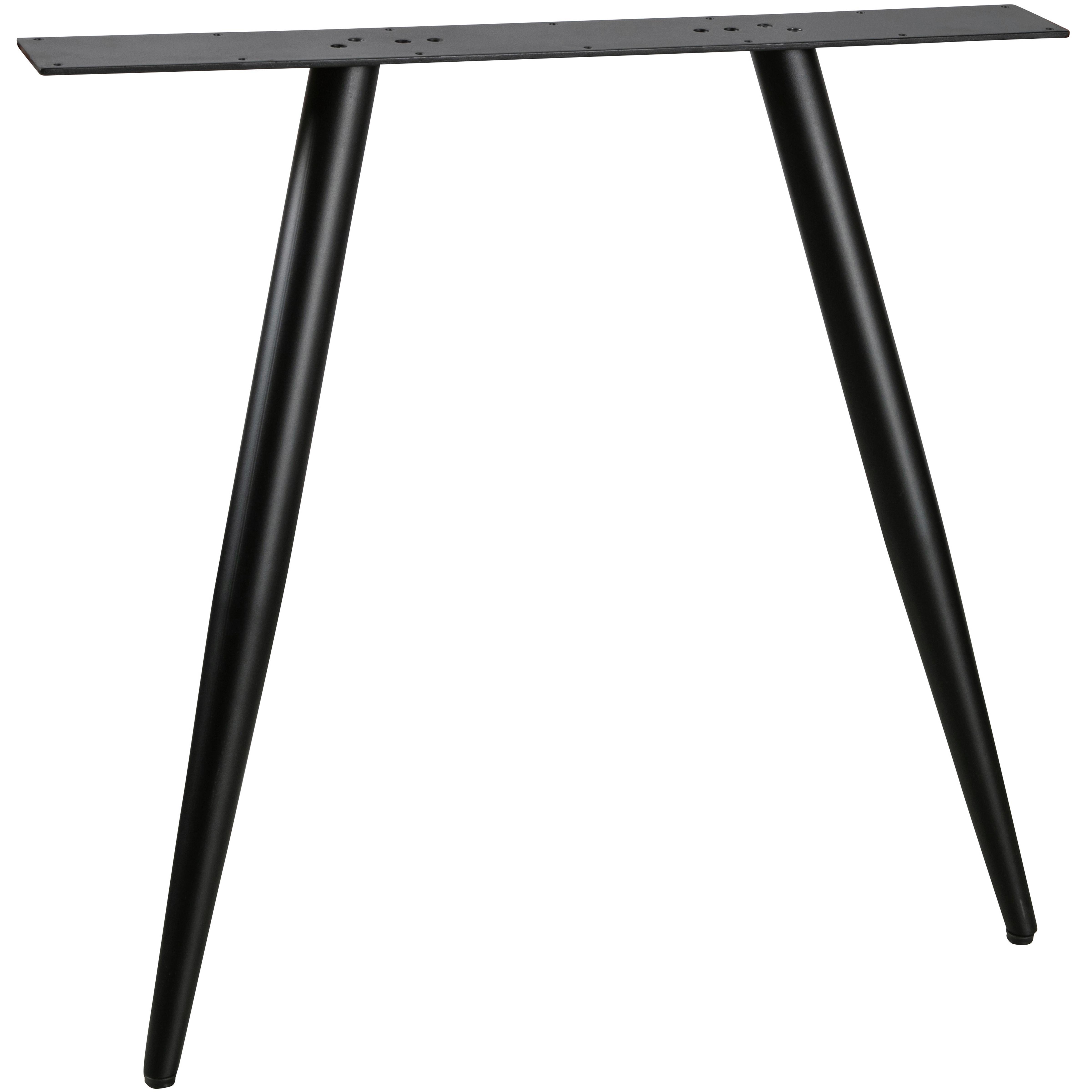 TISCHGESTELL Tablo Schwarz B: 79cm - Schwarz, MODERN, Metall (79/72/10cm) - Livetastic