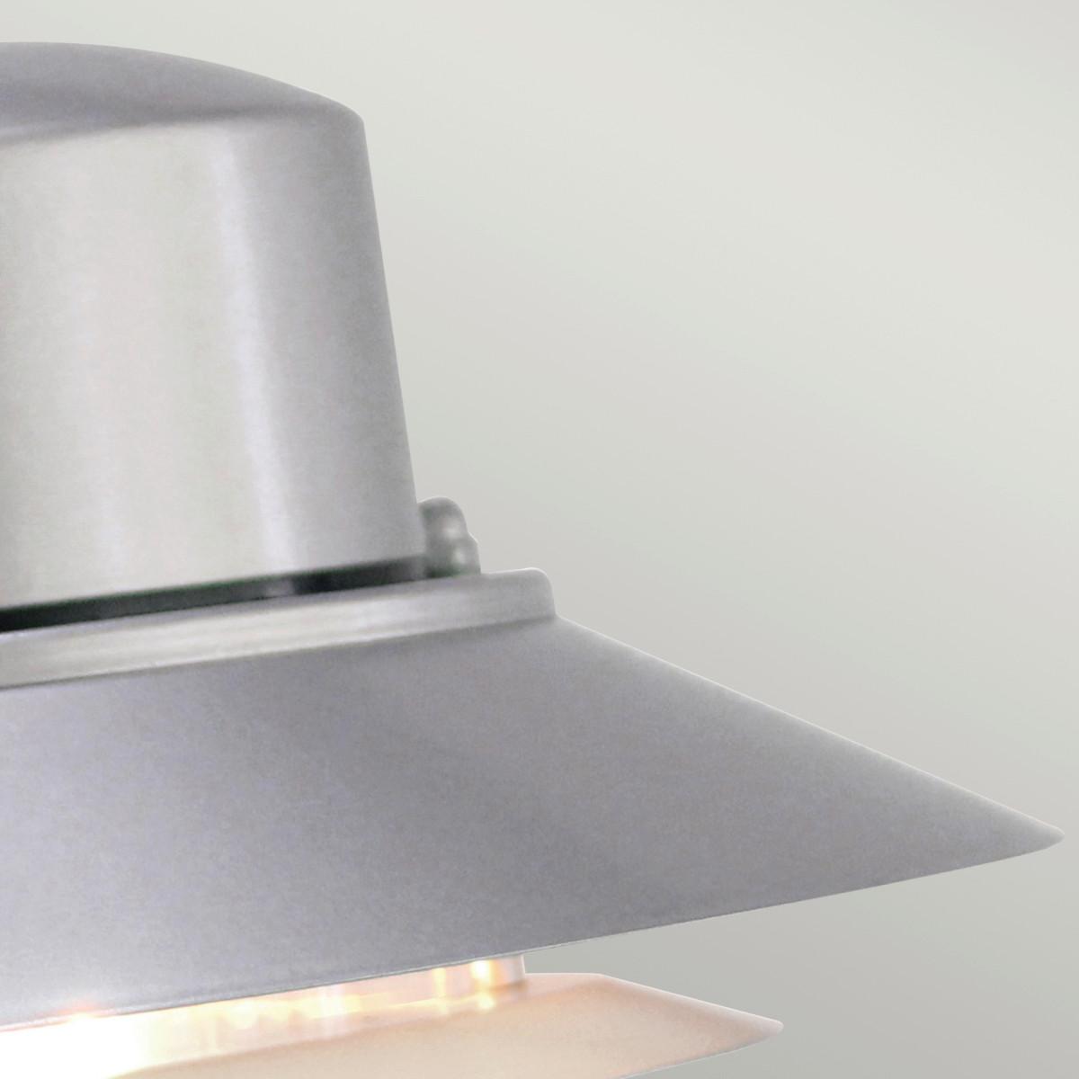 Außenwandleuchte Copenhagen - Silberfarben, KONVENTIONELL, Glas/Metall (23,6/22/26cm) - Elstead Lighting