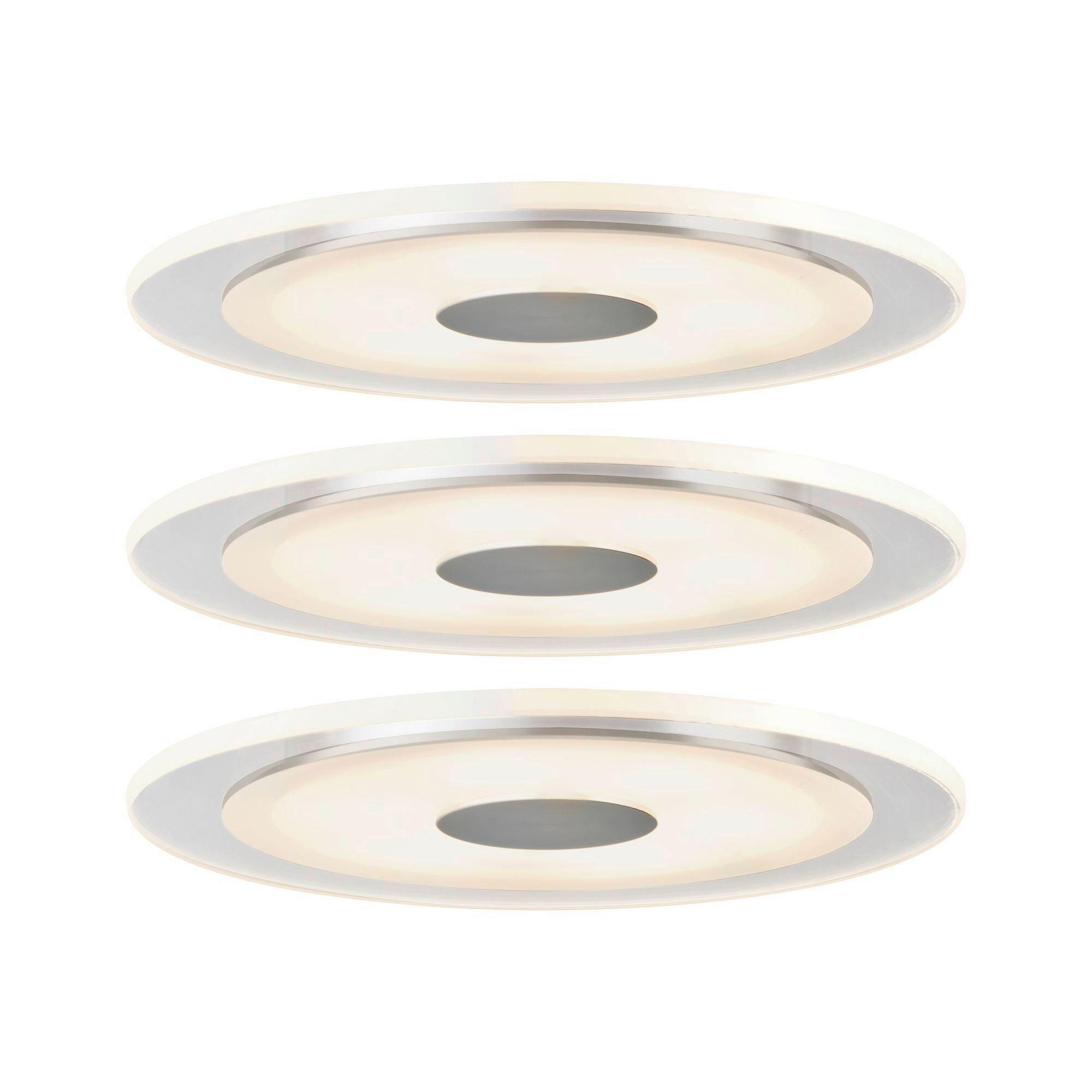 Led-deckenleuchte 3er-set Ø 15 Cm, 1-Flammig, Rund - Basics, Metall (15cm) - Paulmann