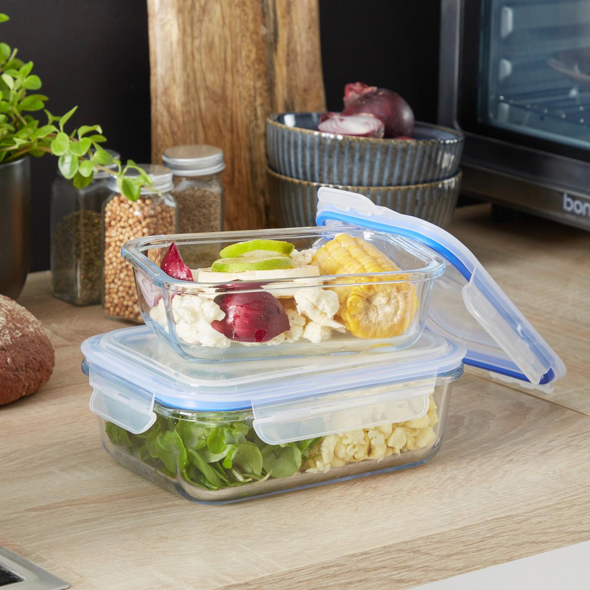 Frischhaltedose aus Glas Kim ca. 0,33 L Mikrowellengeeignet - Klar/Transparent, ROMANTIK / LANDHAUS, Glas/Kunststoff (12/12/6,5cm) - James Wood