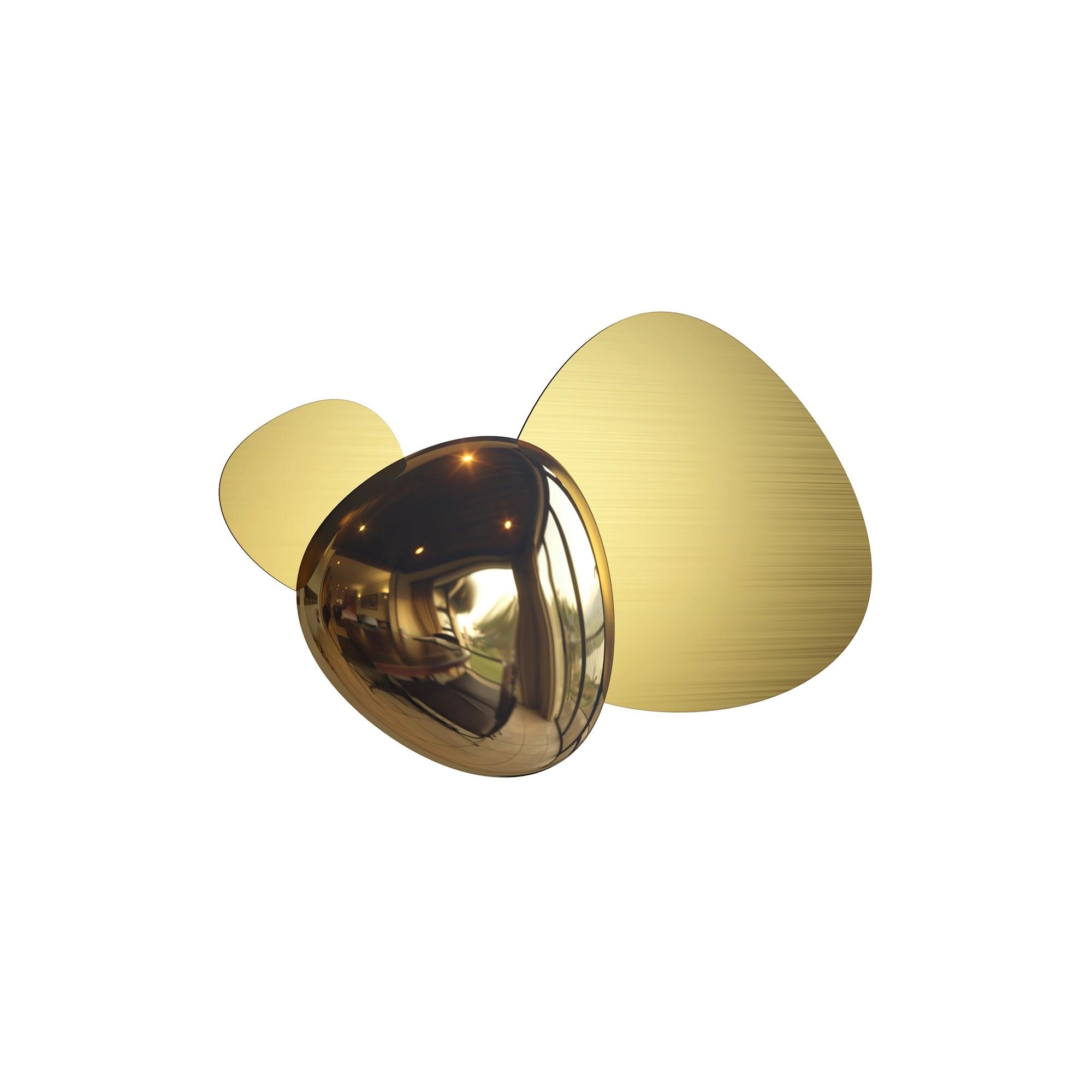 Wandleuchte Jack-Stone - Goldfarben, Trend, Metall (26,9/36,3/7,4cm) - MAYTONI