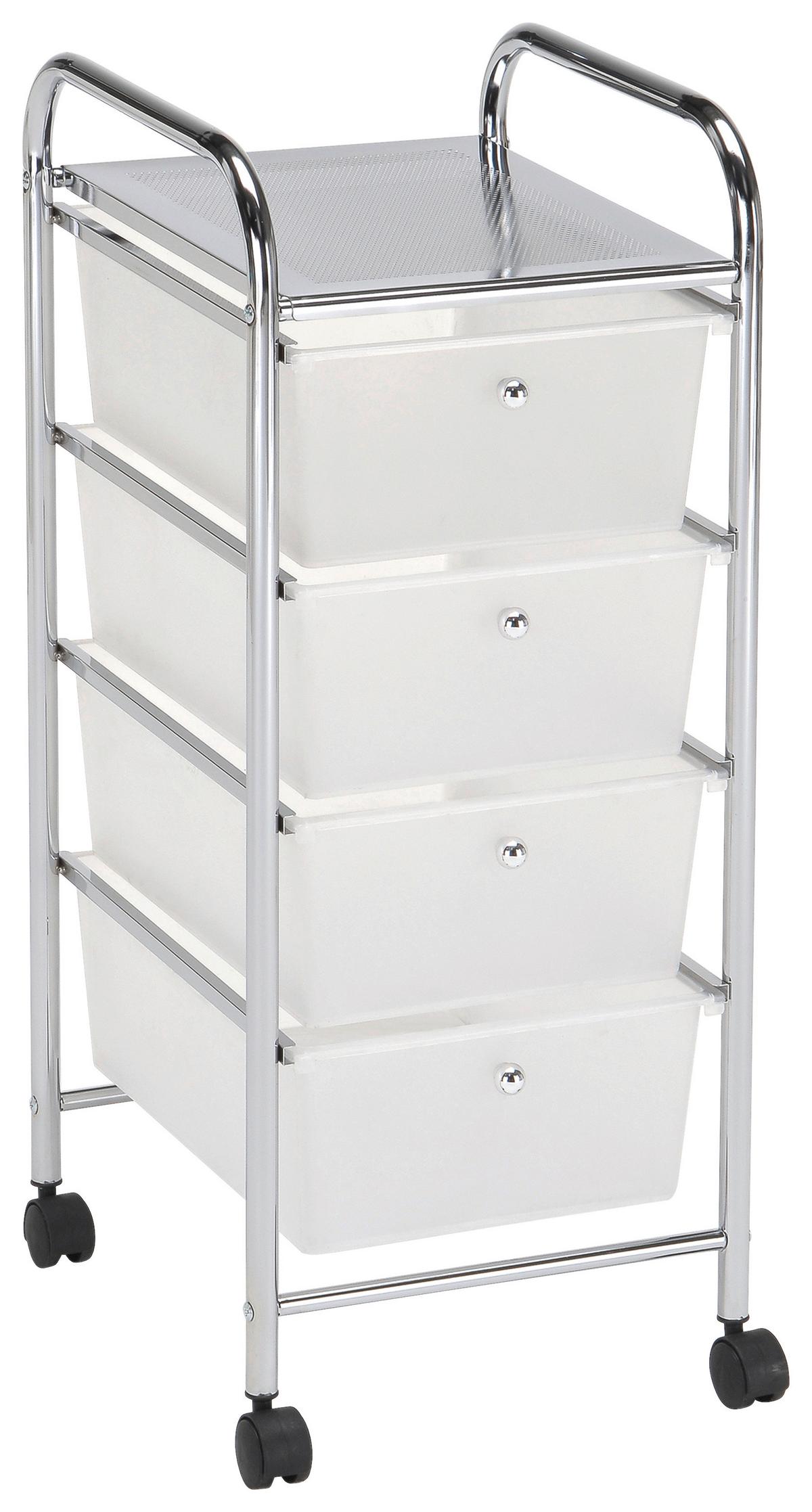 SERVÍROVACÍ VOZÍK PAULI - bílá/černá, Moderní, kov/plast (33/82/39cm)