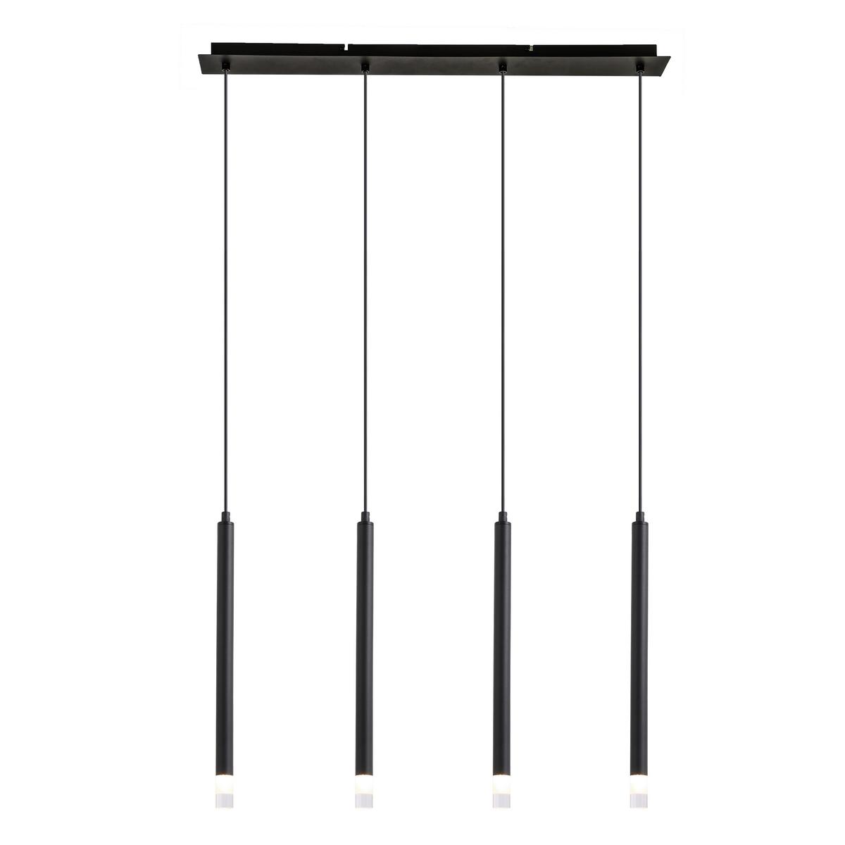 ZÁVĚSNÉ SVÍTIDLO SIMPL - černá/čiré, Moderní, kov/plast (76/8/120cm) - Mömax