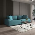 Megasofa Pelle-Megasofa - Wengefarben/Hellblau, Trend, Textil (261/124cm) - Luca Bessoni
