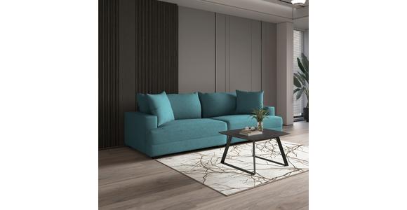 Megasofa Pelle-Megasofa - Wengefarben/Hellblau, Trend, Textil (261/124cm) - Luca Bessoni