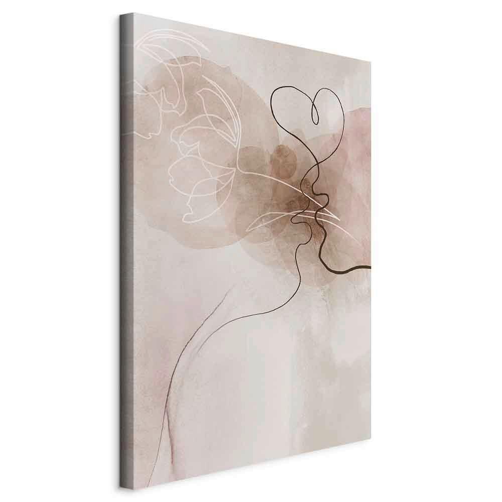 Leinwandbild Beige Greige B: 40 Cm - Greige/Beige, Basics, Holzwerkstoff/Textil (40/60/1.2cm) - artgeist