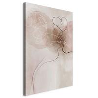 Leinwandbild Beige Greige B: 40 Cm - Greige/Beige, Basics, Holzwerkstoff/Textil (40/60/1.2cm) - artgeist