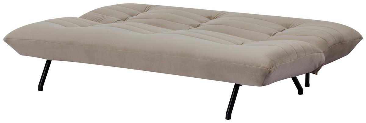 Rozkladacia pohovka JARVIS, svetlohnedý zamat - čierna/taupe, Modern, kov/textil (185/82/62cm) - MID.YOU