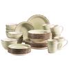 Kombiservice Lumaca Steingut 6 Personen Geschirr Set - Olivgrün, Basics, Keramik (60/32/32cm) - Mäser