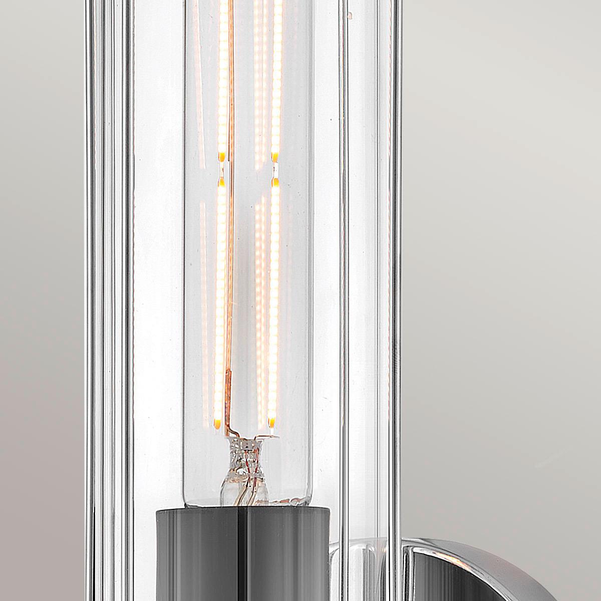 Badezimmer-wandleuchte Hk-Masthead1-Pcbk - Chromfarben/Schwarz, Basics, Glas/Metall (35.1/12.2/12.8cm) - Elstead Lighting