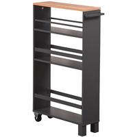 Servierwagen Grau, Braun, B: 15 Cm - Hellbraun/Grau, Basics, Holzwerkstoff (15/79/50cm) - Kesper