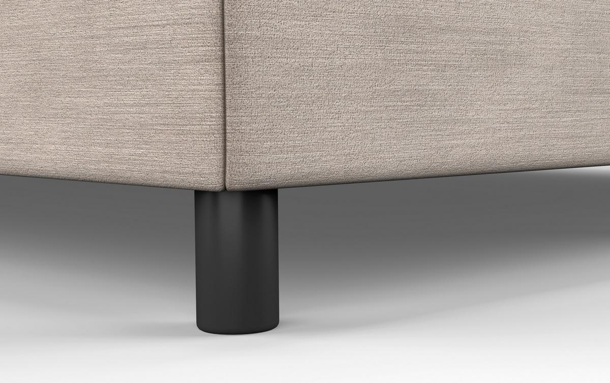 Boxbett mit Topper 180x200 Andorra - Beige/Schwarz, MODERN, Holzwerkstoff/Textil (180/200cm) - MID.YOU