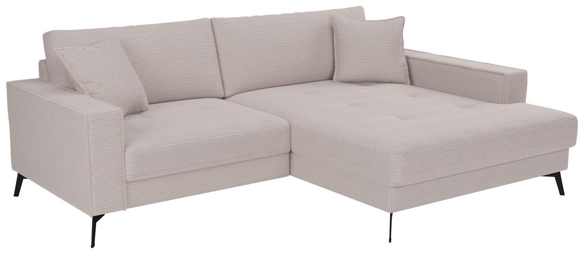 Ecksofa Ted Beigebraun S: 228x174 Cm - Taupe/Schwarz, Trend, Textil (228/174cm)