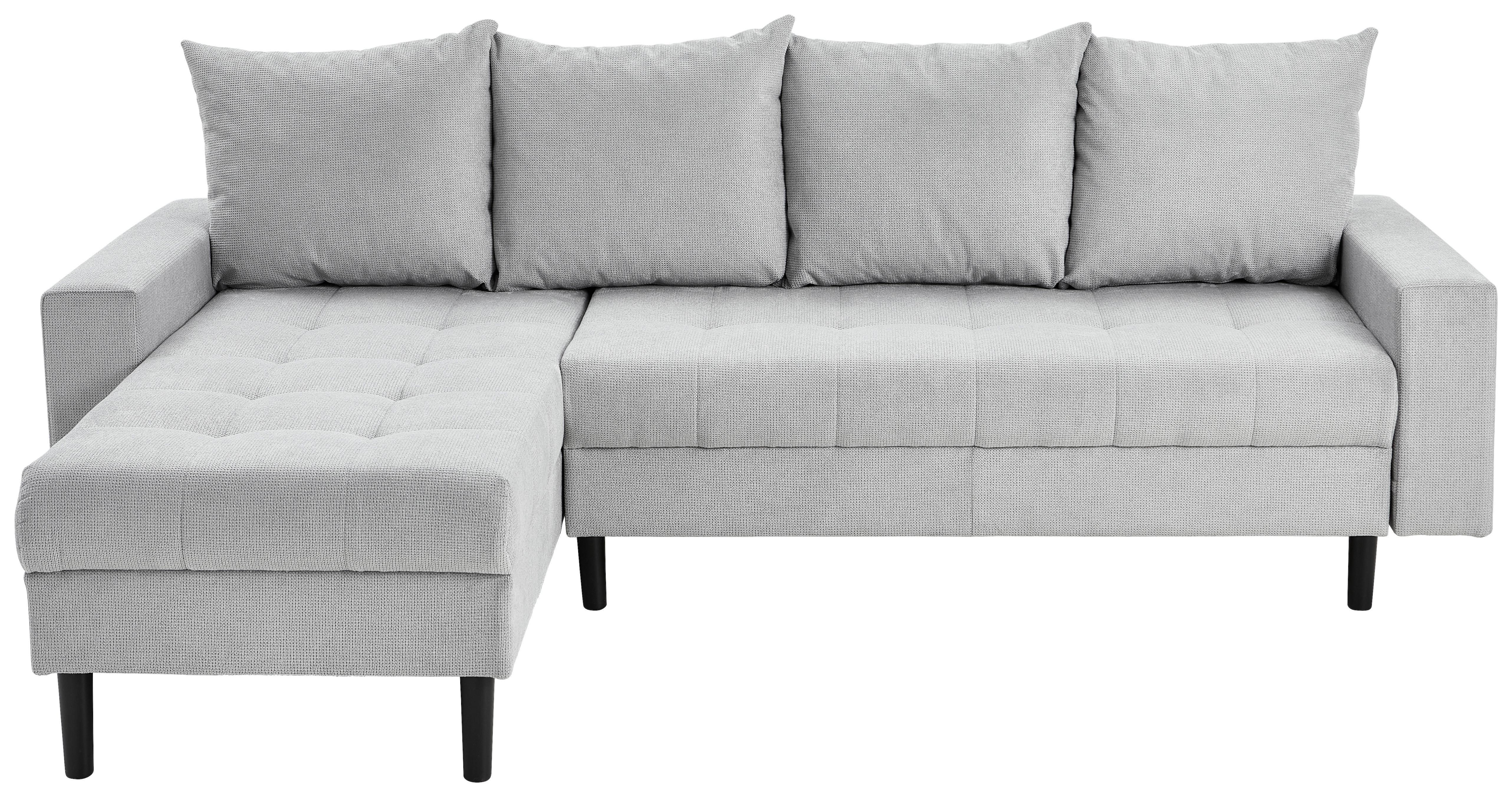 Ecksofa Boston, Hellgrau S: 157x231 cm - Hellgrau/Schwarz, KONVENTIONELL, Textil (157/231cm) - P & B