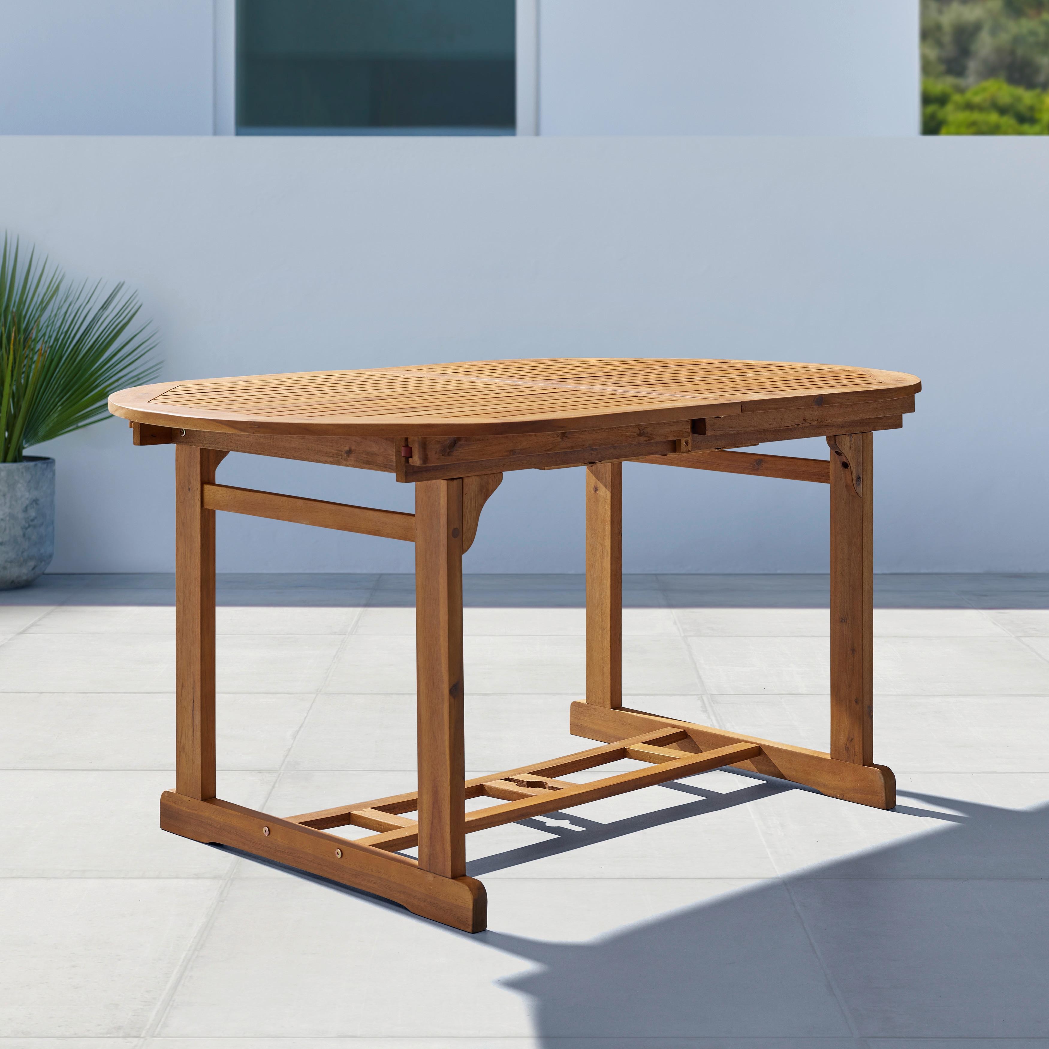 Rozkládací Zahradní Stůl Abby - barvy akácie, Moderní, dřevo (150/200/90/75cm) - Bessagi Garden
