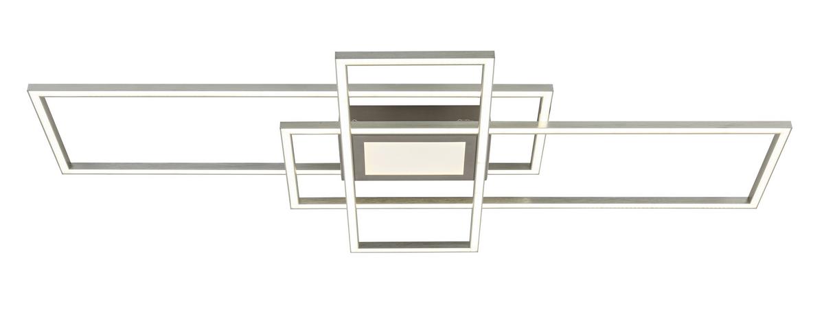 LED-Deckenleuchte Christina - Alufarben/Weiß, Basics, Kunststoff/Metall (45,8/100/6,4cm) - Luca Bessoni