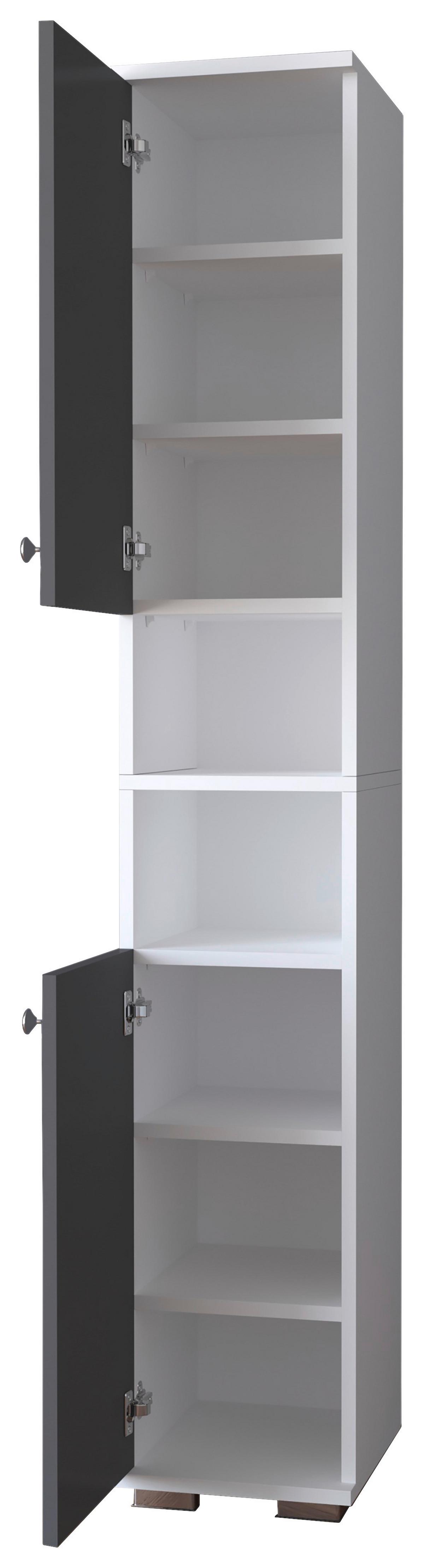 Schuhschrank Gados Anthrazit B: 30 cm - Anthrazit, MODERN, Holzwerkstoff (30/178/33cm) - MID.YOU