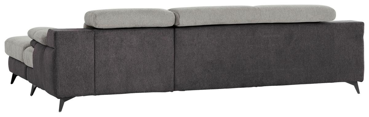 Ecksofa Titus Hellgrau/dunkelgrau - Dunkelgrau/Hellgrau, Design, Textil (291/80-98/178cm) - Livetastic