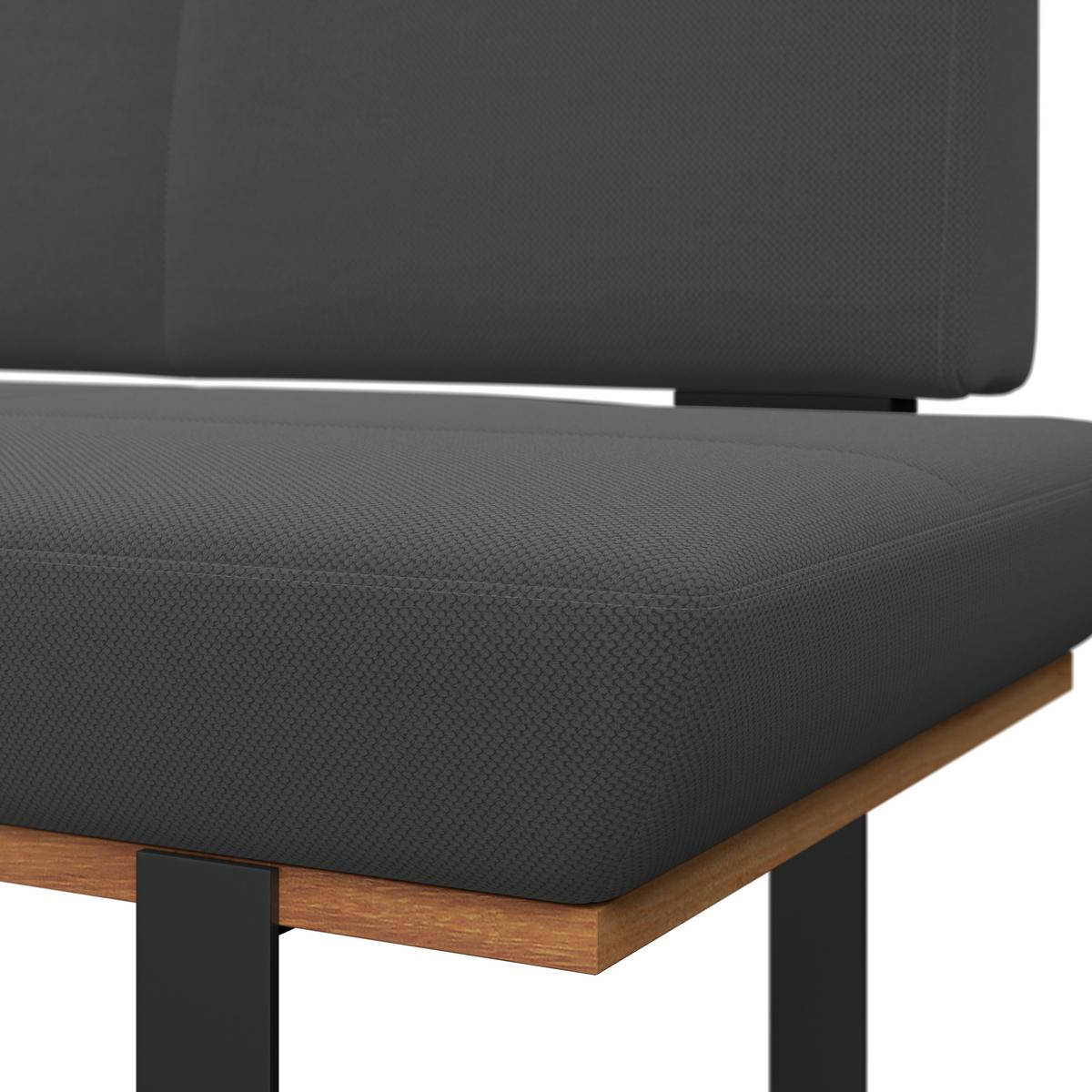 Eckbank Tristan Webstoff anthrazit,S:175x245cm - Anthrazit/Schwarz, MODERN, Holz/Textil (175/245cm) - James Wood