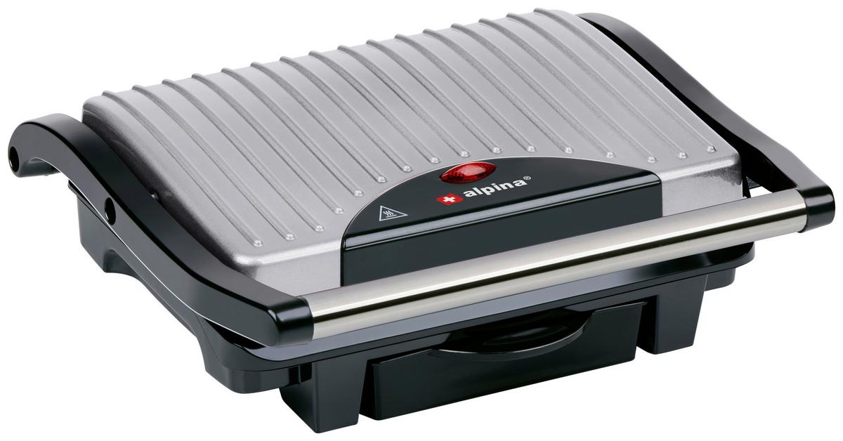 Kontaktgrill Contact Grill 230v 1000w Silve - Schwarz, Basics, Metall (31/26/10,5cm)