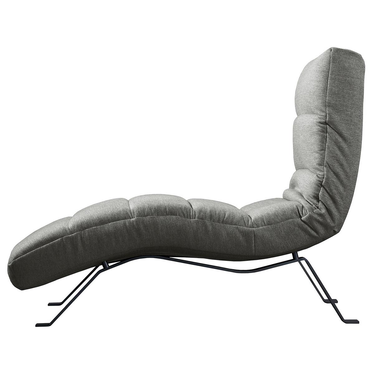 Relaxliege Swing Blick Grau B: 65 Cm - Schwarz/Grau, Design, Textil (65/65/171cm) - Livetastic