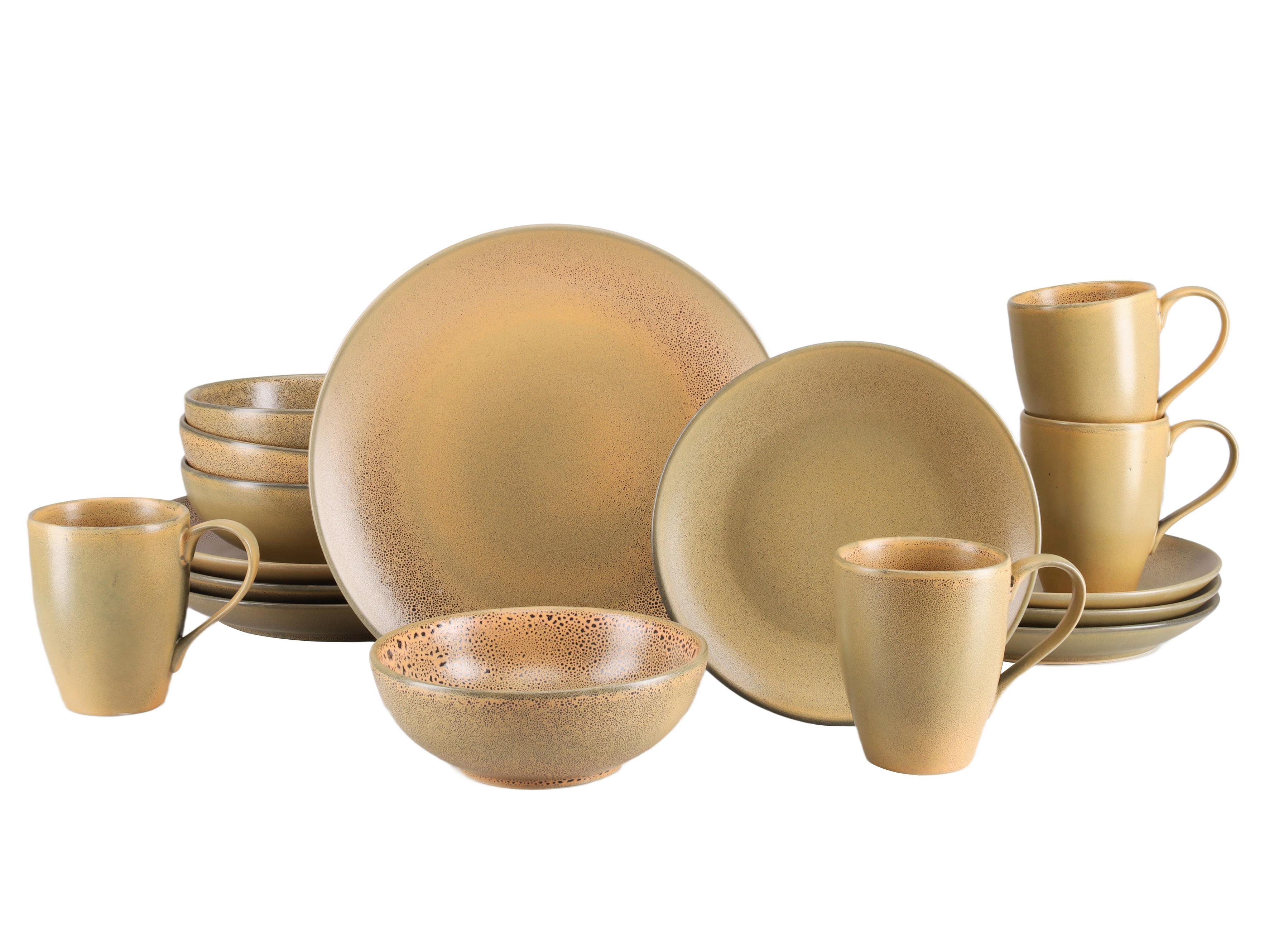 Kombiservice 16-Teilig. Steinzeug, für 4 Personen - Sahara, Basics, Keramik - Creatable