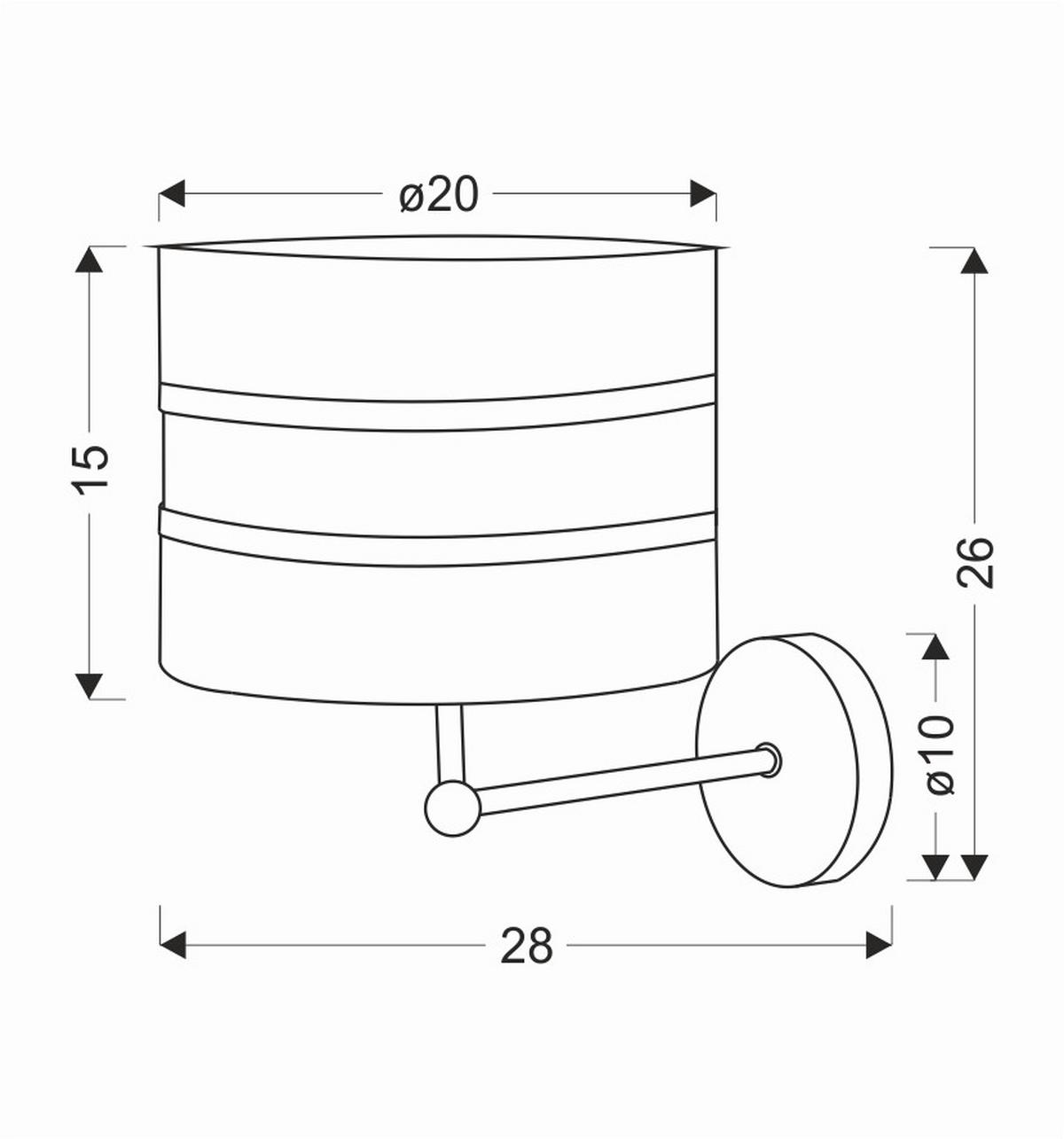 Wandleuchte 21-06134 - Schwarz, Design, Metall (26/28/20cm)
