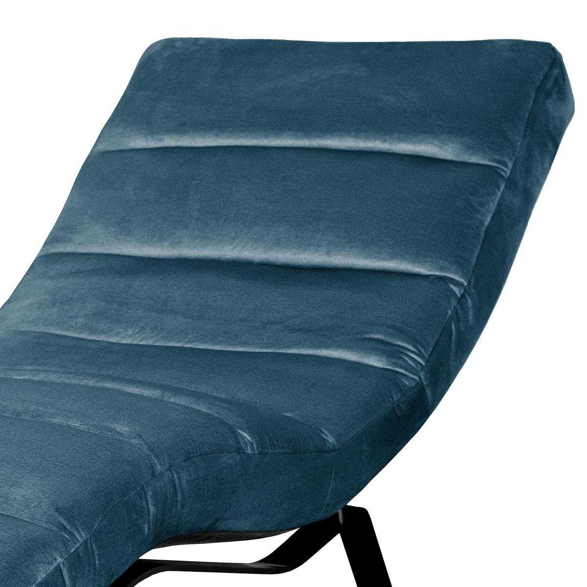 Relaxliege Swing Black Blau B: 65 cm - Blau/Schwarz, Design, Textil (65/65-95/171cm) - Livetastic