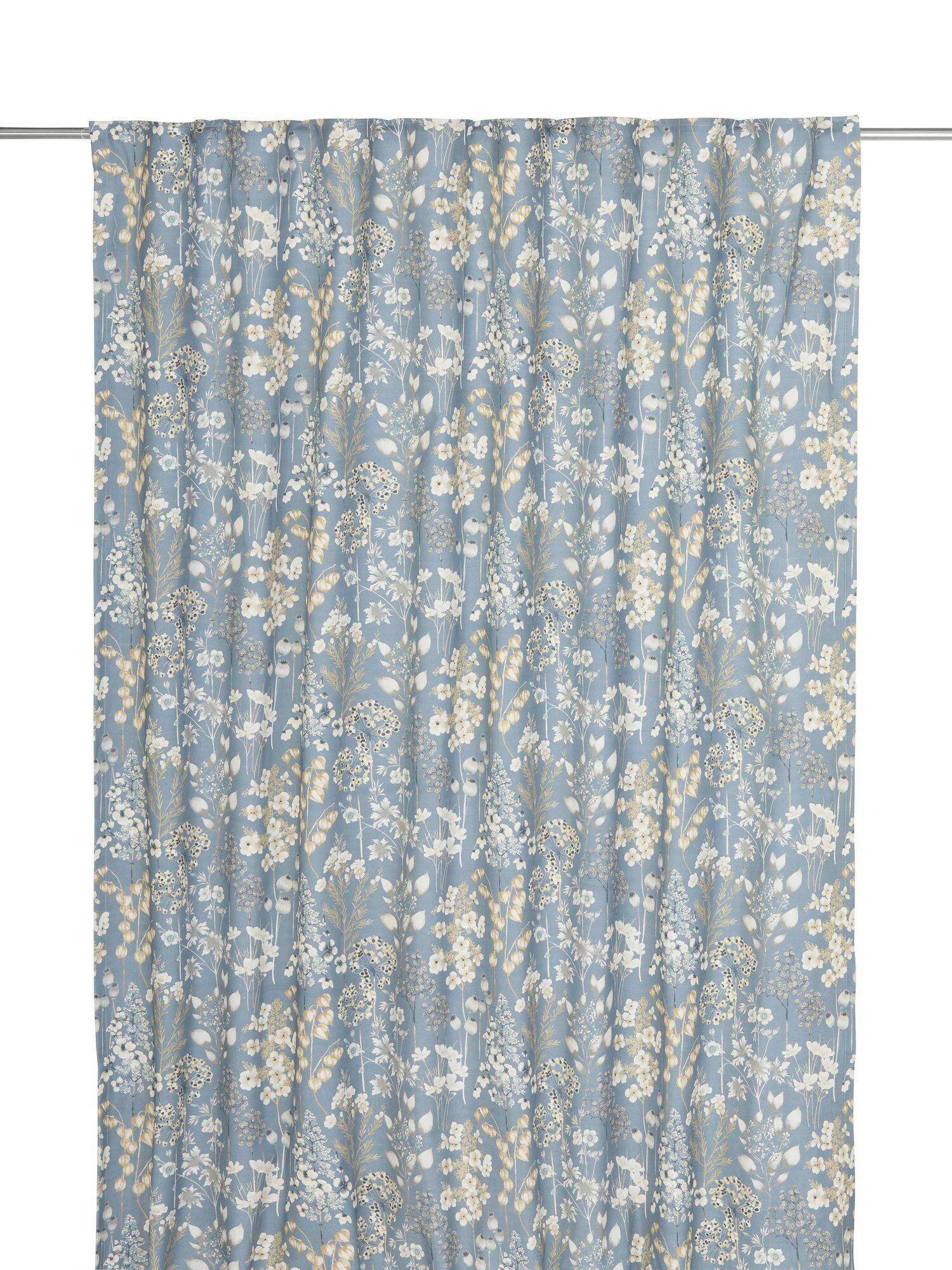 HOTOVÝ ZÁVES WOOD - modrá, Natur, textil (135/280cm) - Svanefors