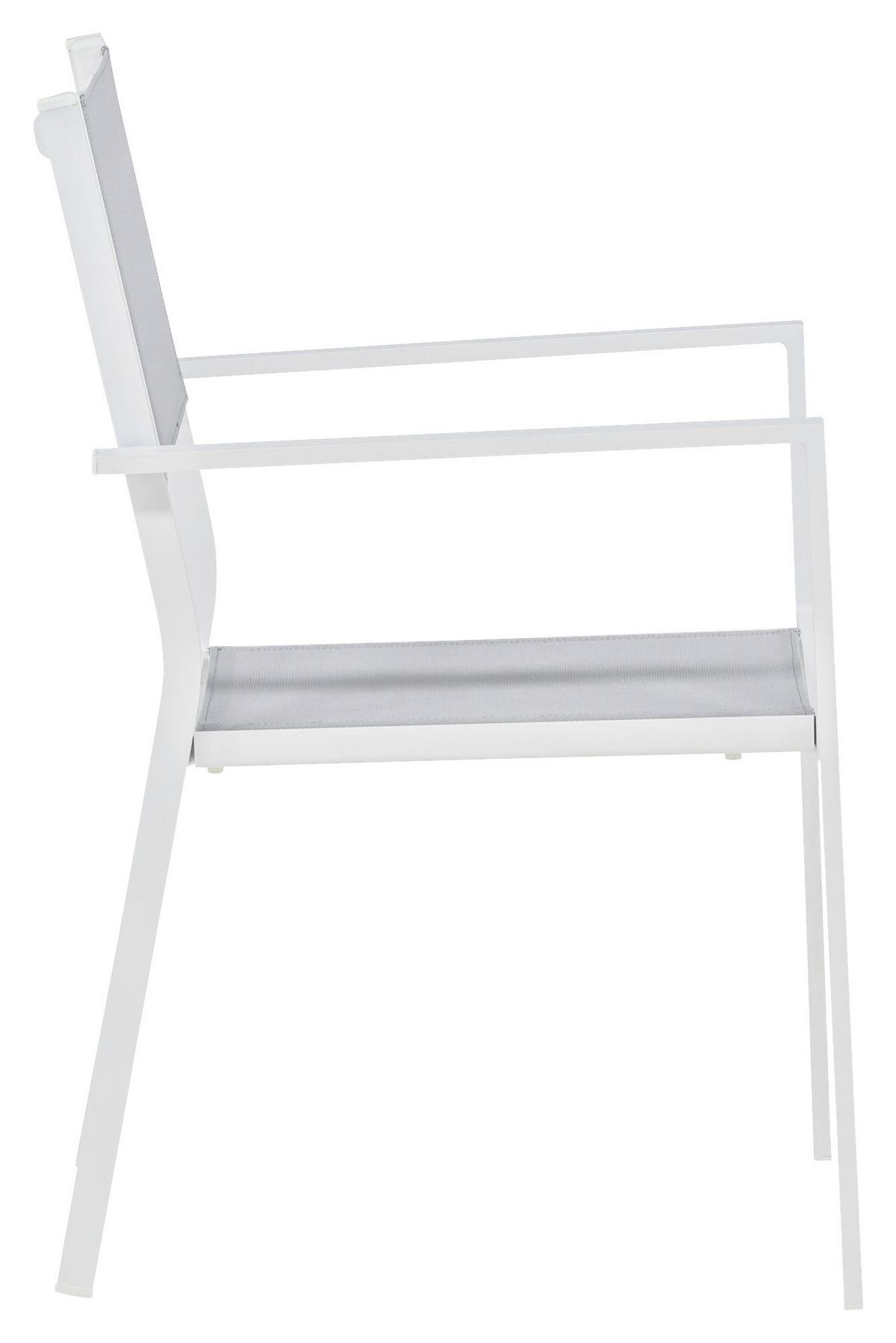 Stapelsessel Copacabana - Weiß, KONVENTIONELL, Textil/Metall (56.5/88/61cm) - Gardenson