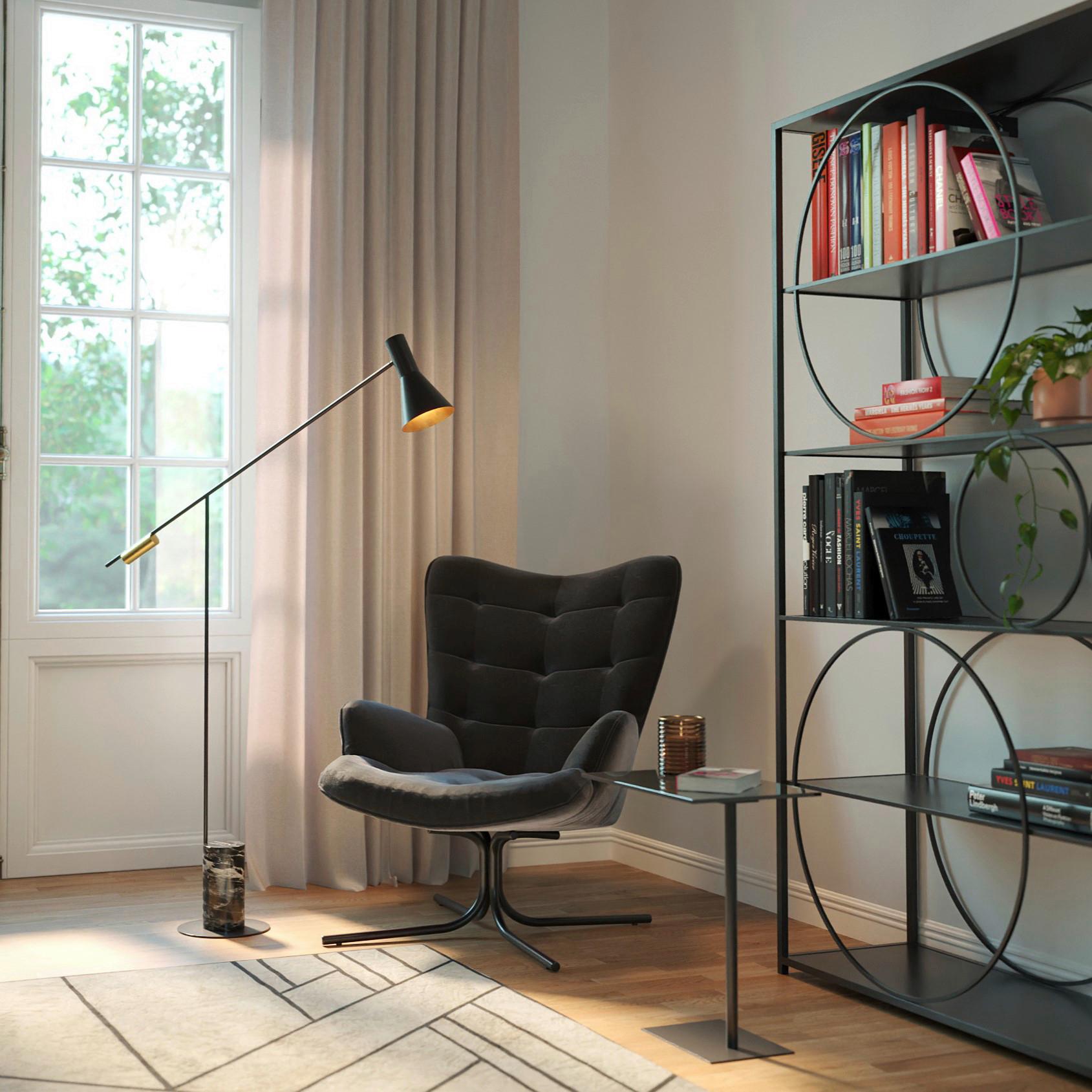 Sessel Oscar Schwarz B: 82 Cm - Schwarz, Design, Textil (82/95/73cm) - Kare-Design