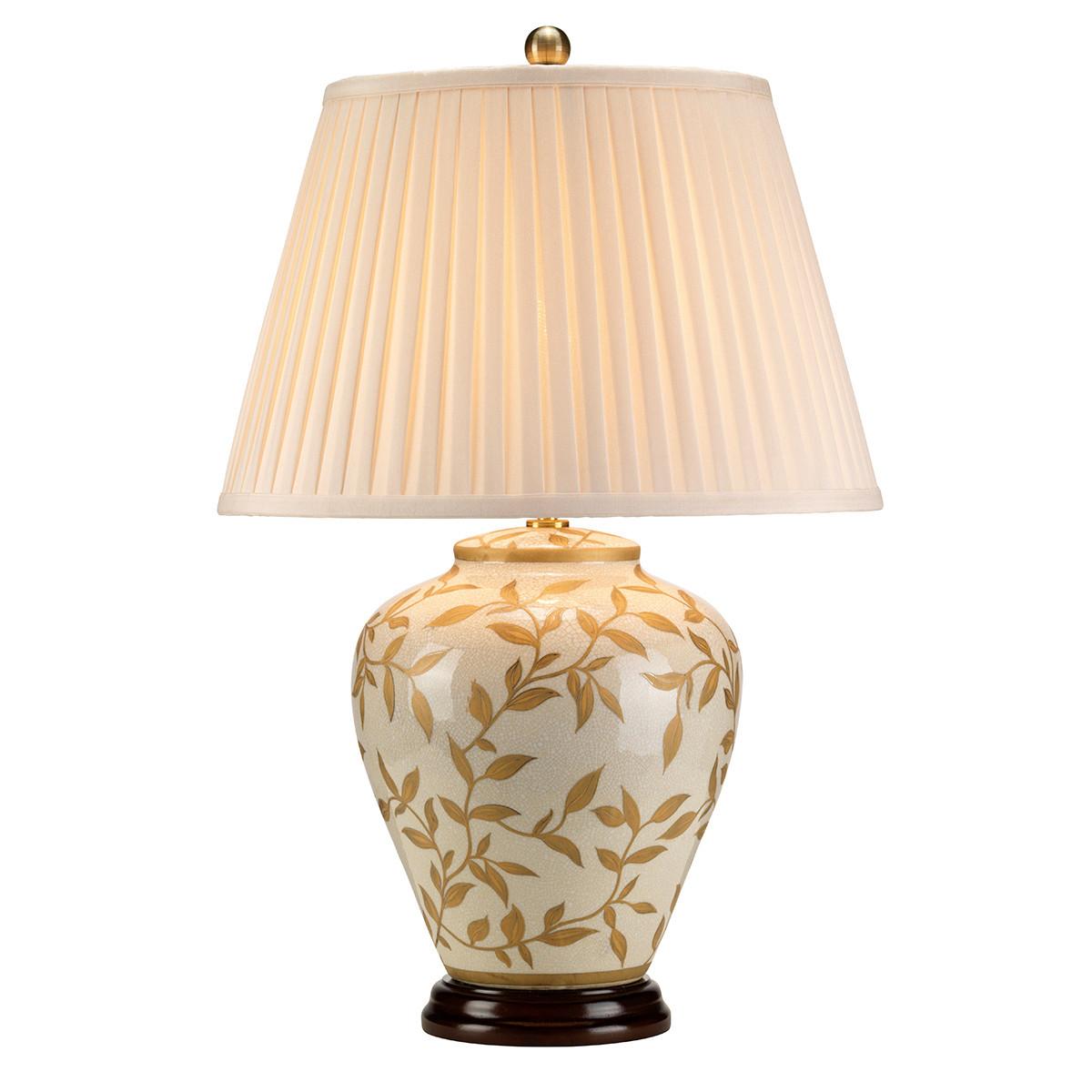 Tischlampe Leaves Braun/ Goldfarben - Goldfarben/Braun, KONVENTIONELL, Keramik (41/62cm) - Elstead Lighting