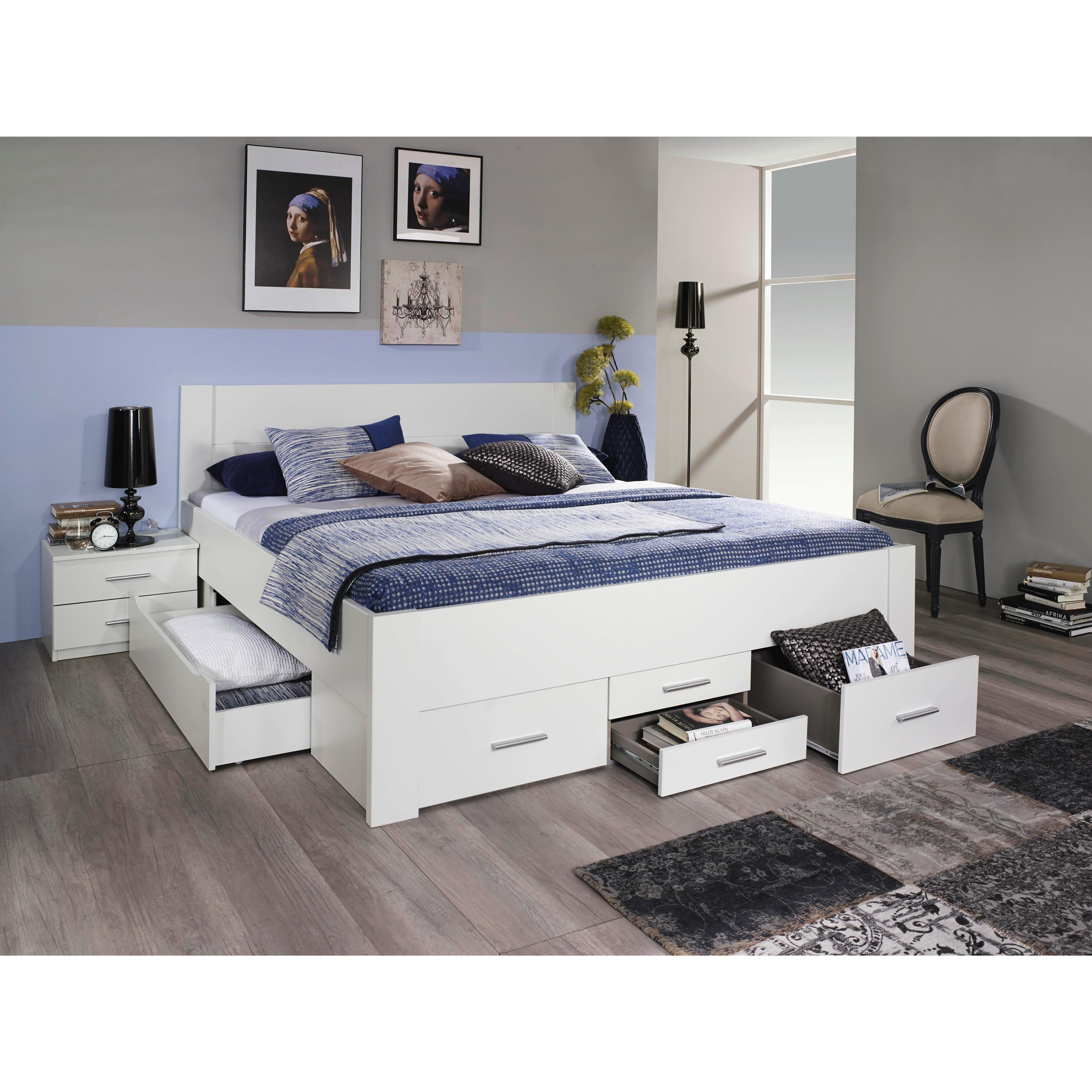 stauraumbett 160x200 massivholz wei�