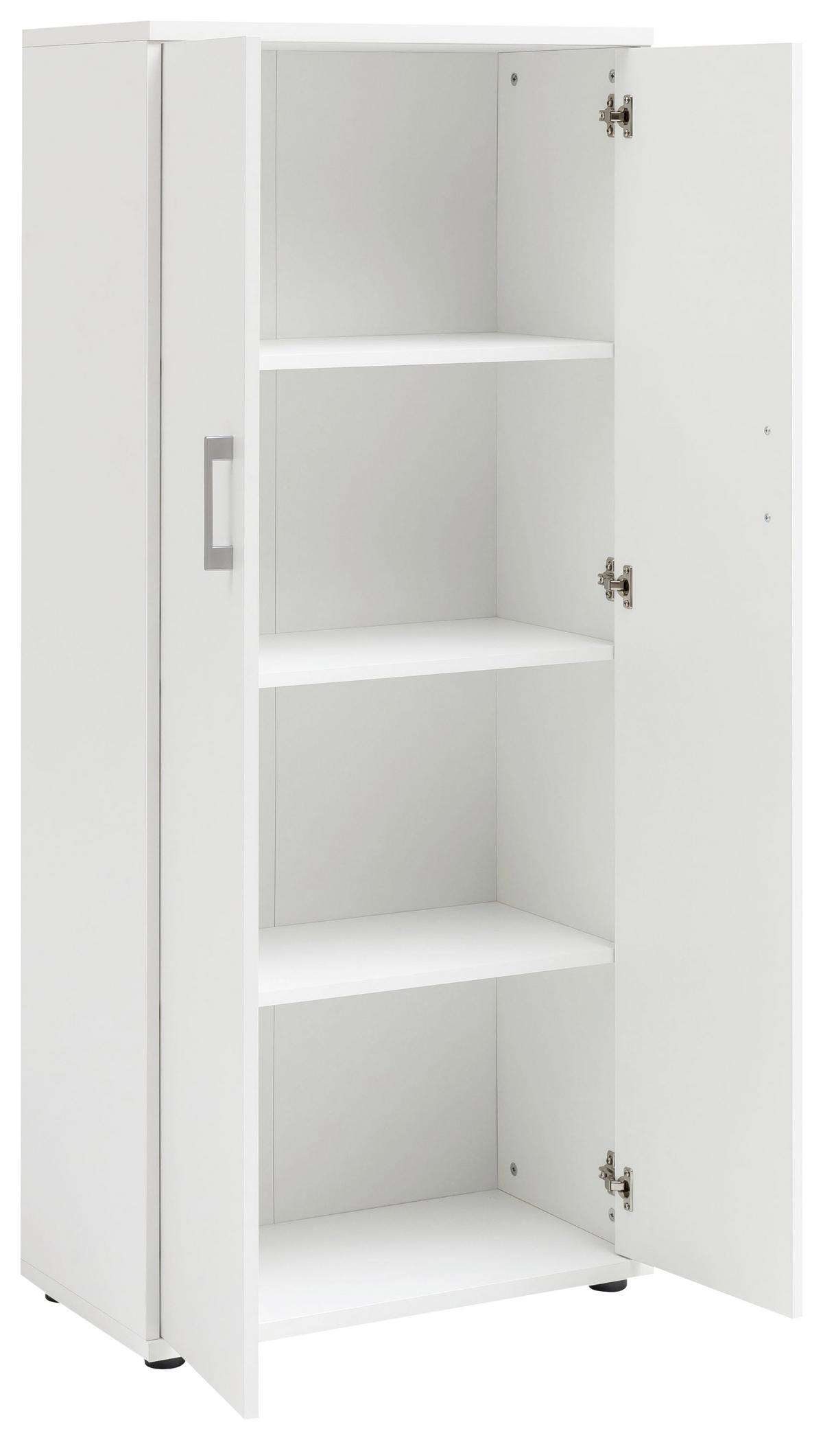Aktenschrank Serie Weiß B: 65,1 cm - Weiß, Basics, Holzwerkstoff (65,1/146,9/34,5cm) - MID.YOU
