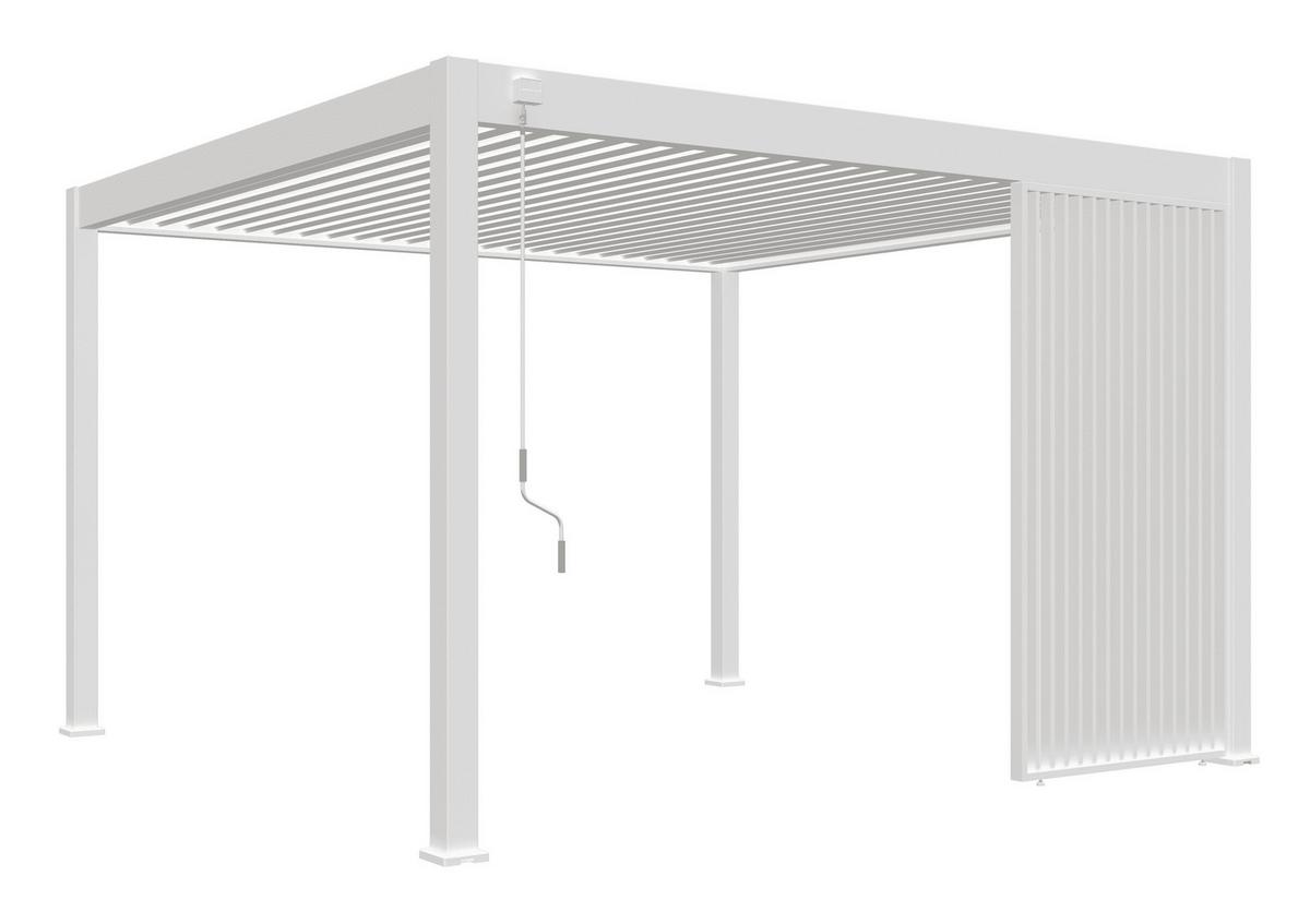 Pavillon-seitenteil 123x235cm Wetterfest - Weiß, Basics, Metall (123/235/10cm) - Gardenson