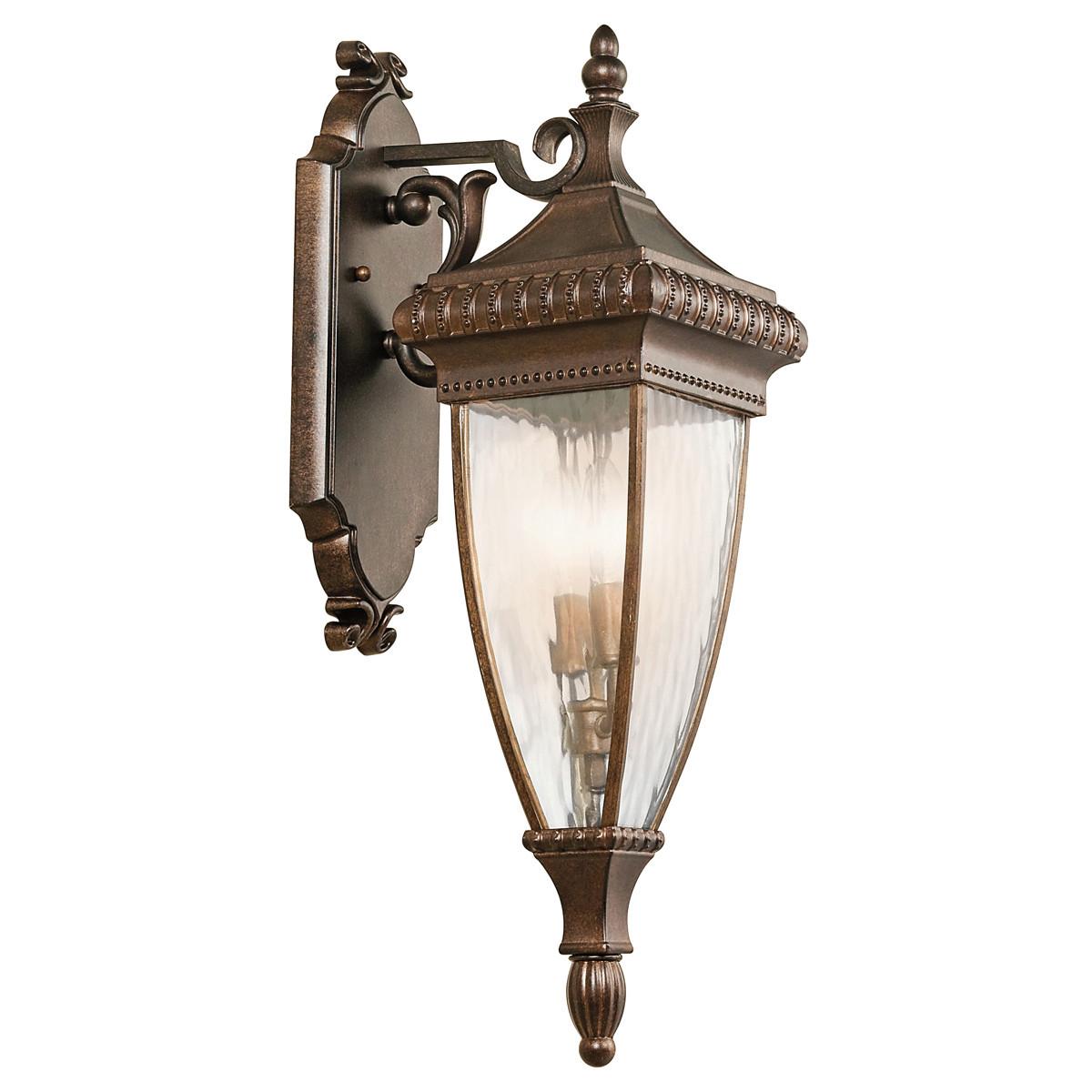 Außenwandleuchte 60w Metall Glas, Wandmontage - Bronzefarben, KONVENTIONELL, Glas/Metall (18.4/26,7/64,1cm) - Elstead Lighting