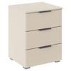 Nachtkästchen Champagner H: 62 cm Alabama Super - Champagner/Alufarben, MODERN, Holzwerkstoff (47/62/42cm)