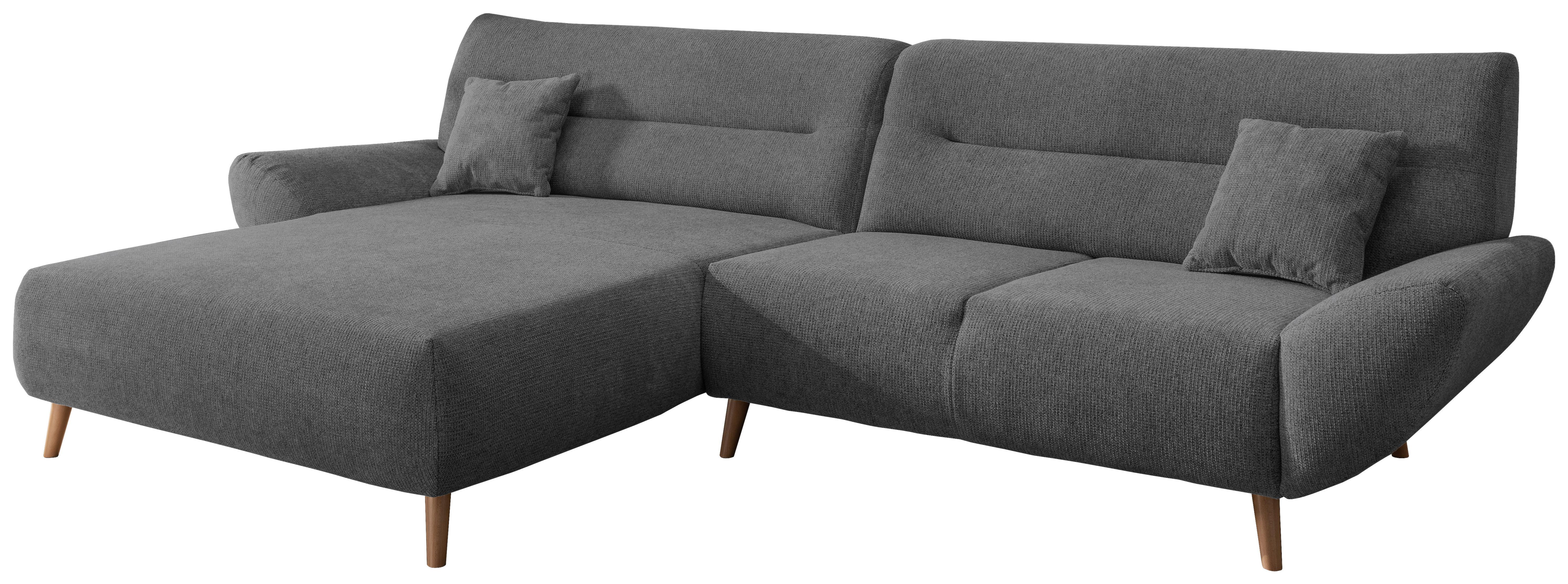 Ecksofa Drago Anthrazit S: 166/290 cm - Wildeiche/Anthrazit, MODERN, Holz/Textil (166/290cm) - MID.YOU