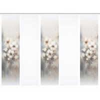 Flächenvorhang Aristea 5er Set - Hellgrau/Naturfarben, Natur, Textil (60/245cm)