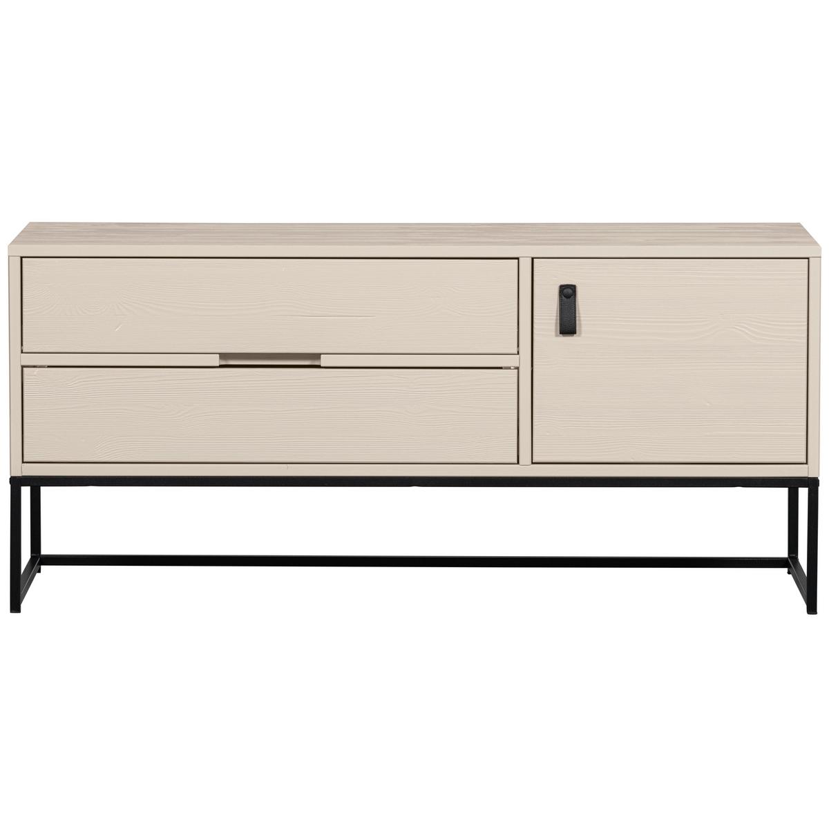 Lowboard Silas Hellgrau B: 120cm - Hellgrau/Schwarz, Design, Holz (120/55/44cm) - Livetastic