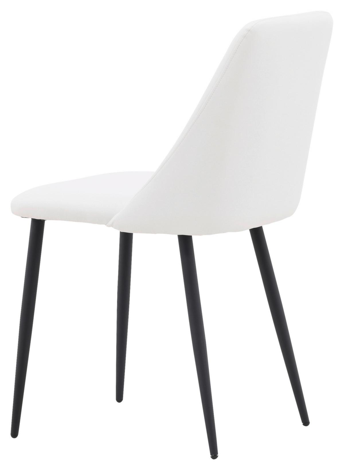 Stuhl-Set Night - Schwarz/Weiß, Design, Textil/Metall (49/87/56cm) - Livetastic